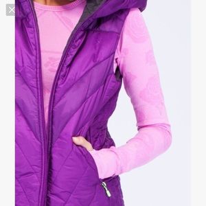 Ivivva Black/Purple Reversible Puff Vest w/Hood-12